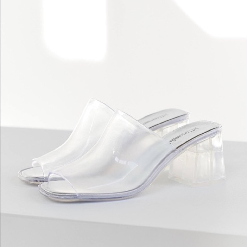 Jeffrey Campbell Petra Jelly Block Heel Mule